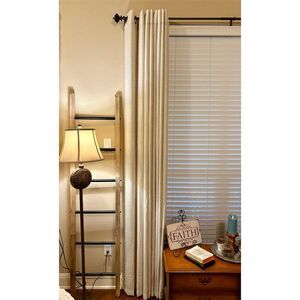 Tan Beige Bronze Grommet Linen Blend Sheer Curtains 52x96 Inch Length